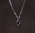 Black Thorn Star Necklace – Minimalist Gothic Charm - Image 3