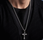 Serpent Cross Amulet – Gothic Dark Academia Necklace - Image 4